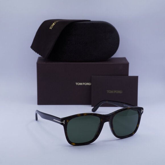 Final Price! Tom Ford Eric-02 FT0595 52N Havana/Green Sunglasses - Picture 1 of 9